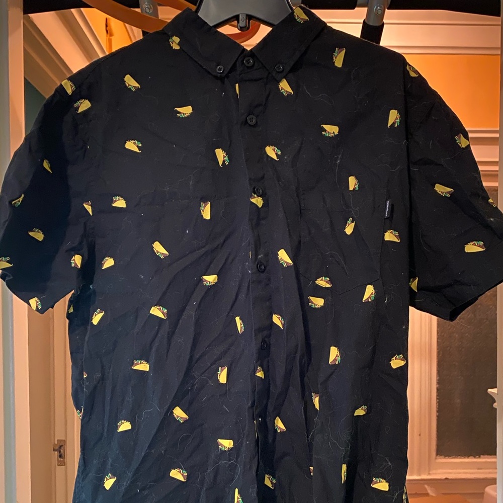 Short Sleeve Button Up Taco Shirt